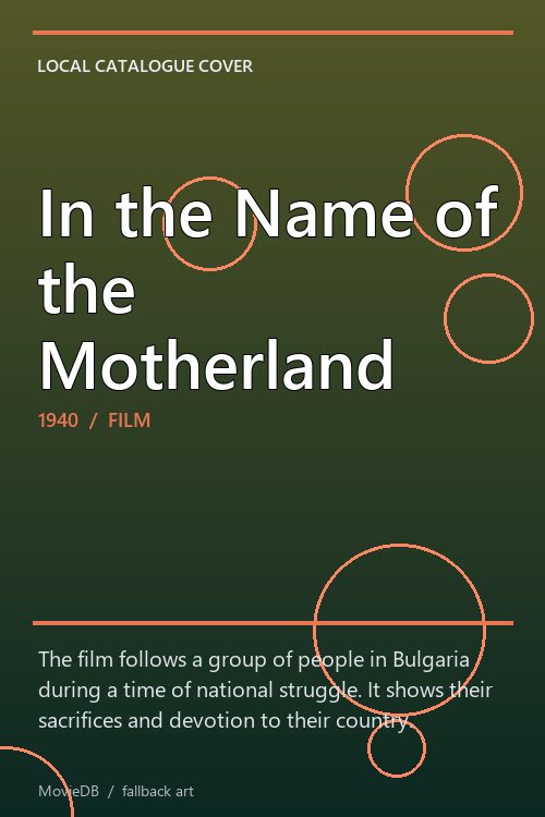 In the Name of the Motherland poster