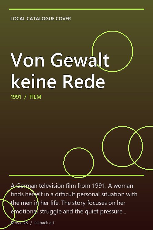 Von Gewalt keine Rede poster