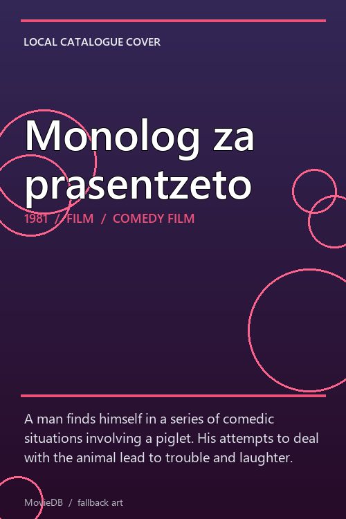 Monolog za prasentzeto poster