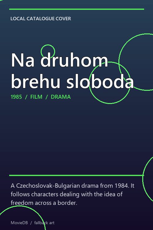 Na druhom brehu sloboda poster