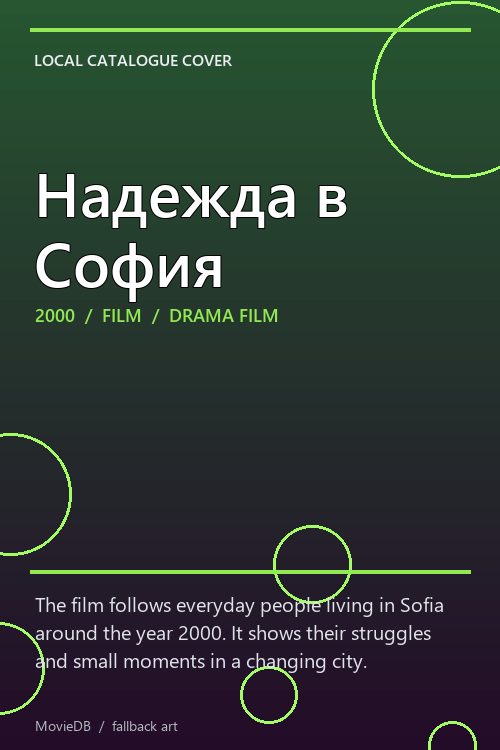 Надежда в София poster