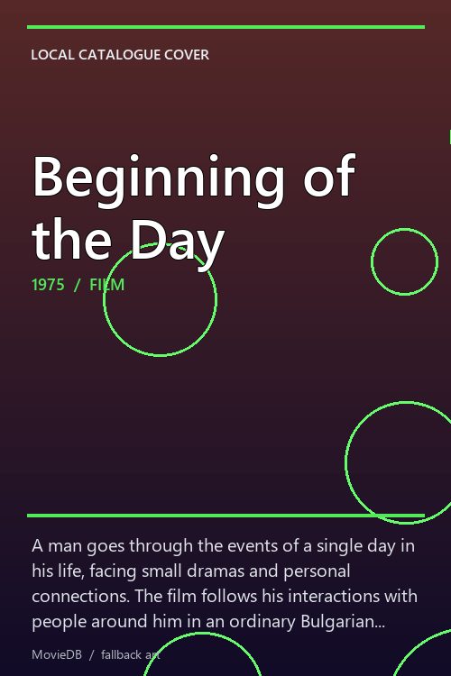 Beginning of the Day poster
