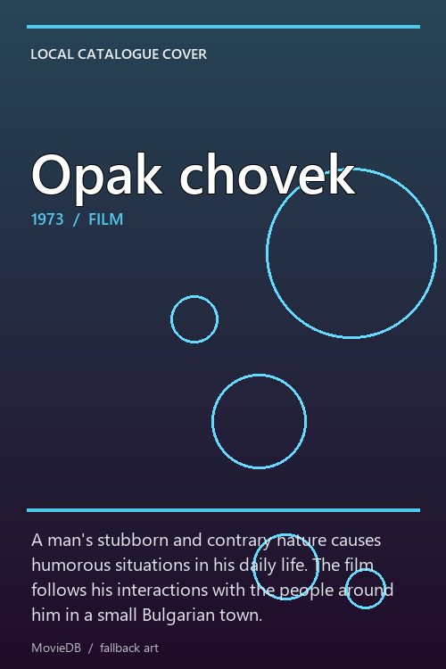 Opak chovek poster