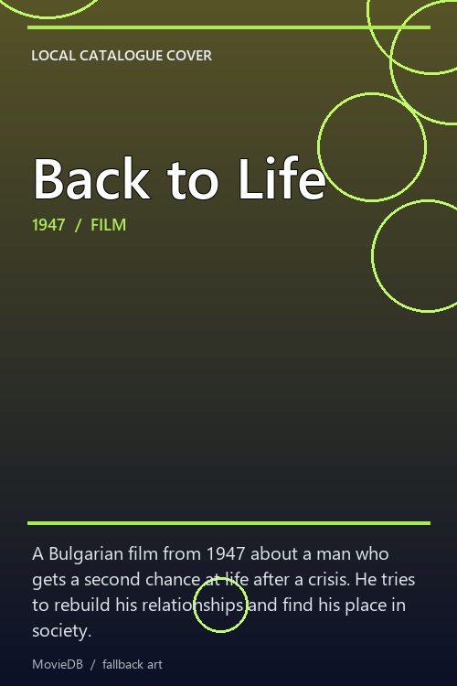 Back to Life poster