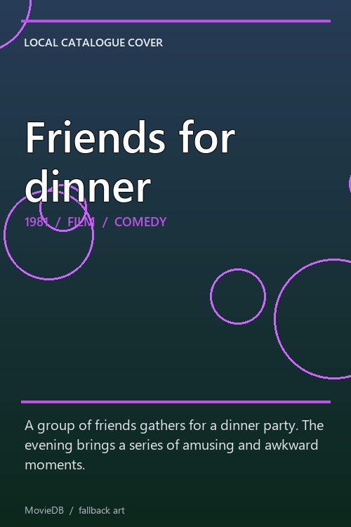 Friends for dinner poster