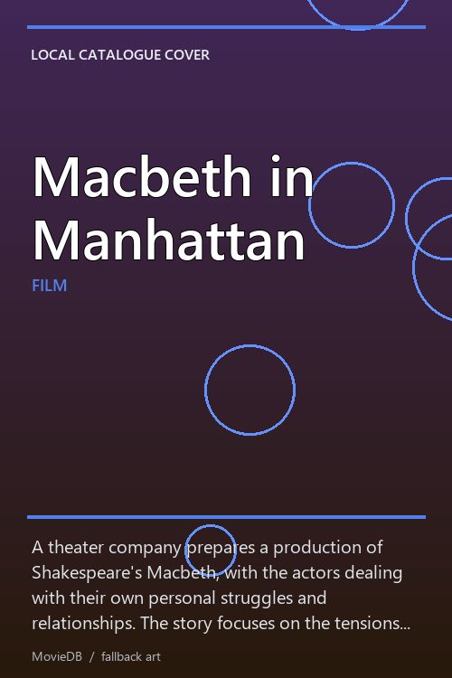 Macbeth in Manhattan poster