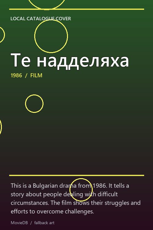 Те надделяха poster