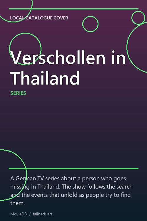 Verschollen in Thailand poster