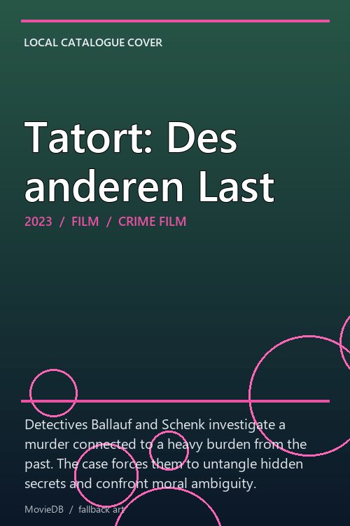 Tatort: Des anderen Last poster