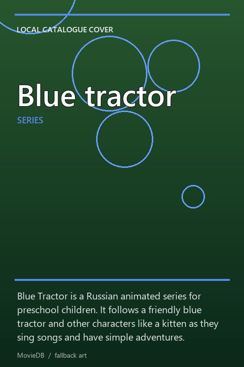 Blue tractor poster