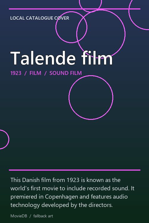 Talende film poster