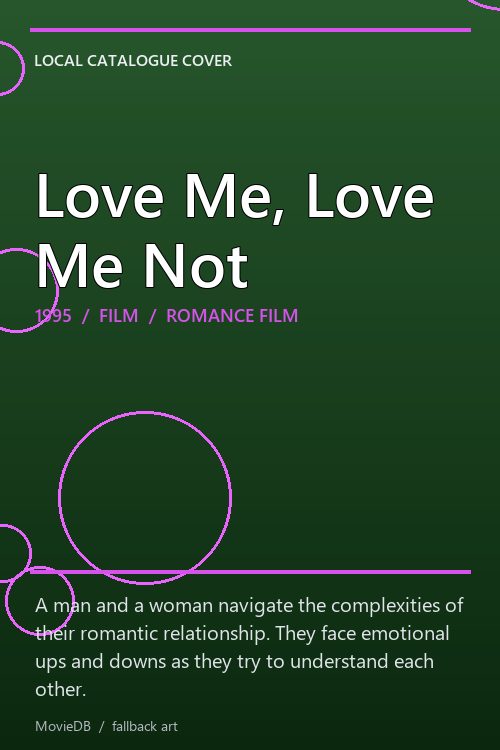 Love Me, Love Me Not poster