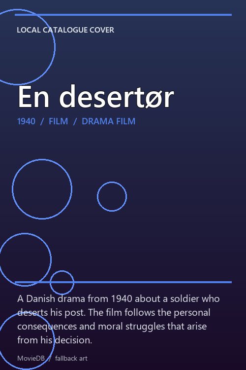 En desertør poster