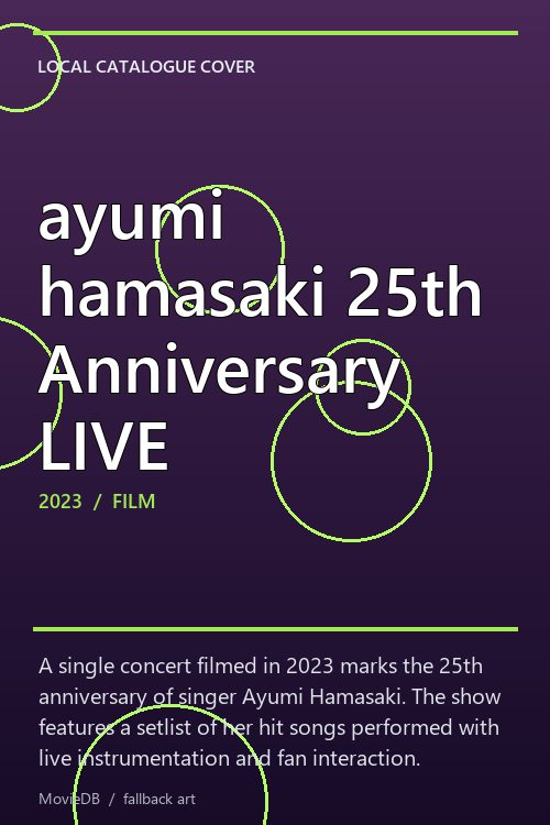 ayumi hamasaki 25th Anniversary LIVE poster