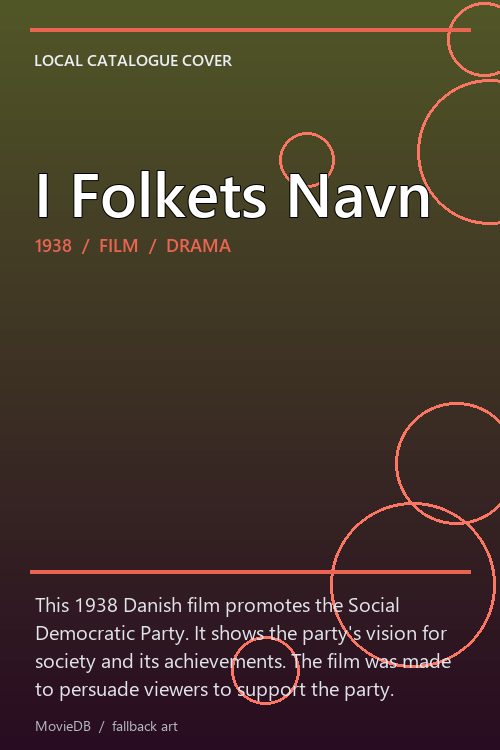 I Folkets Navn poster