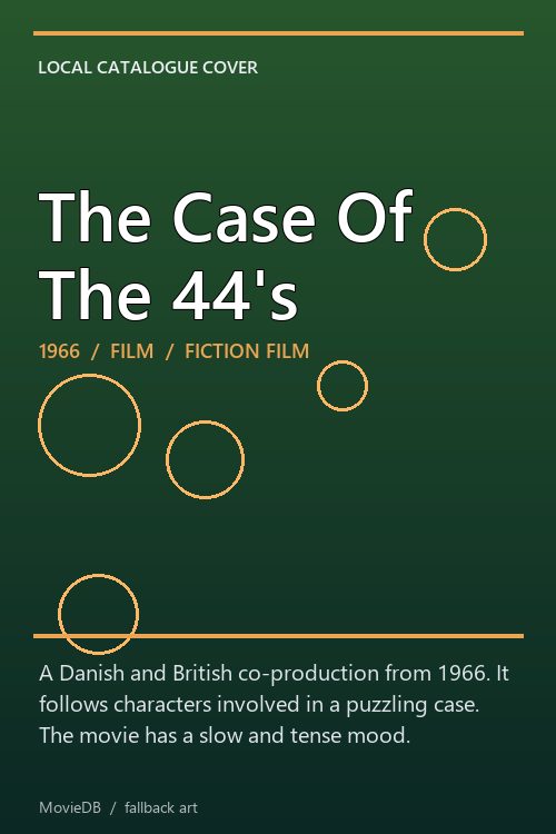 The Case Of The 44's poster
