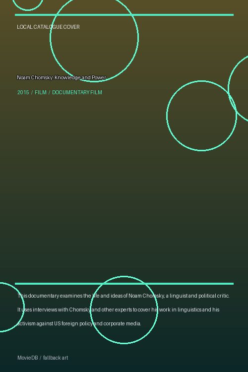 Noam Chomsky: Knowledge and Power poster