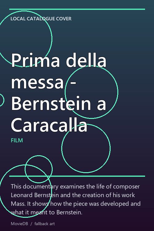 Prima della messa - Bernstein a Caracalla poster