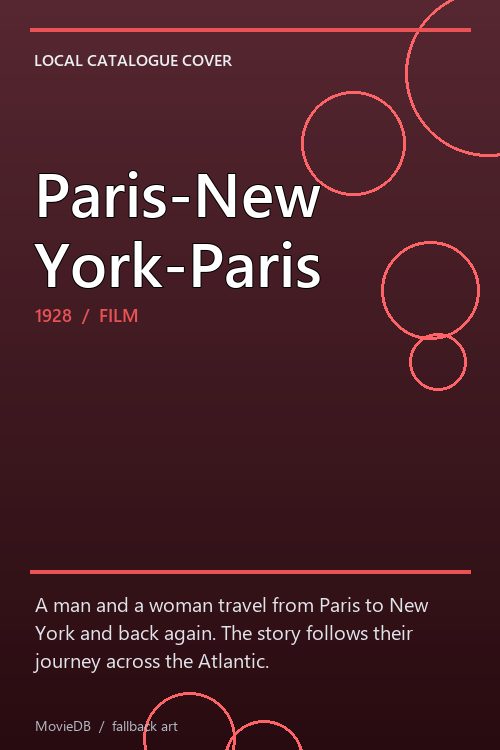 Paris-New York-Paris poster