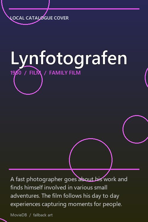 Lynfotografen poster