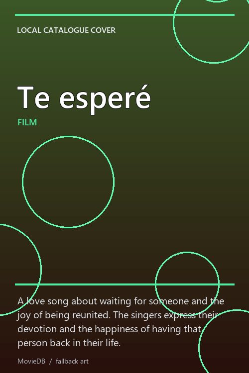 Te esperé poster