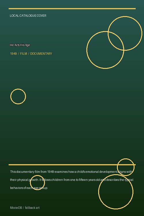 He Acts His Age poster
