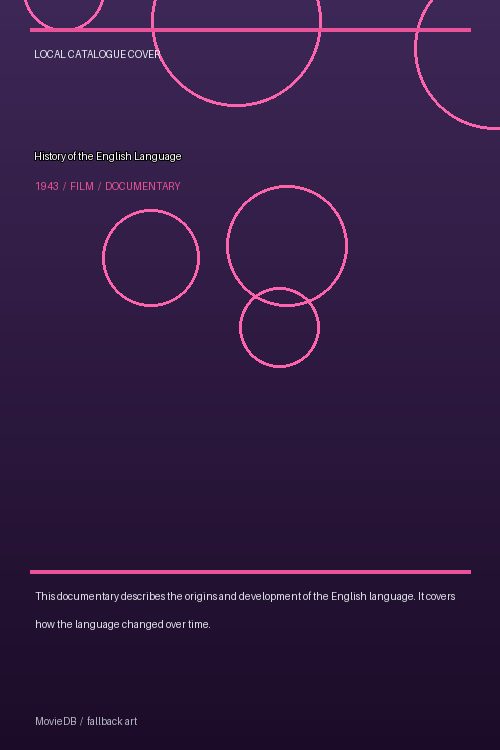 History of the English Language poster