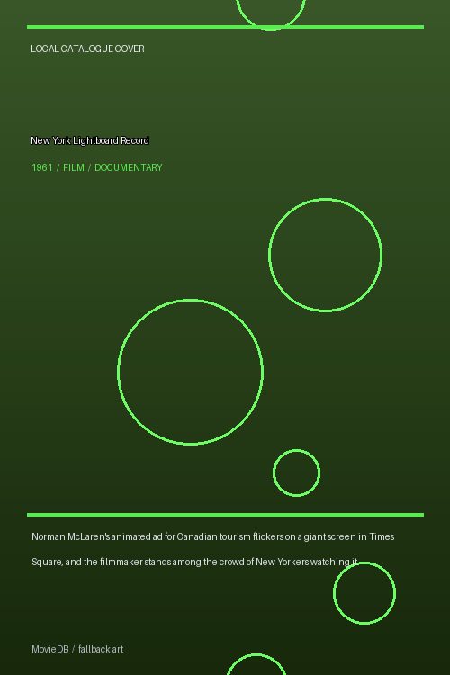 New York Lightboard Record poster