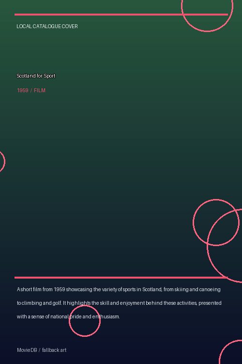 Scotland for Sport poster
