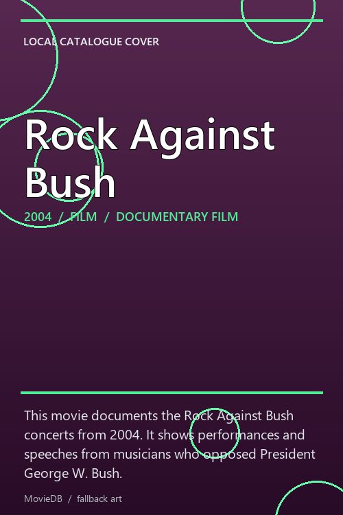 Rock Against Bush poster
