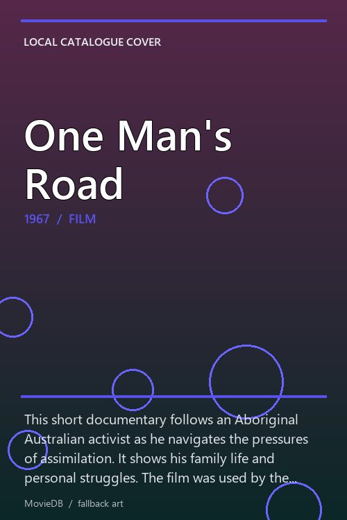 One Man's Road poster