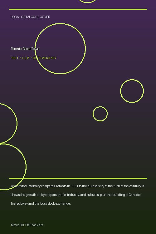 Toronto: Boom Town poster