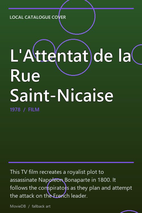 L'Attentat de la Rue Saint-Nicaise poster