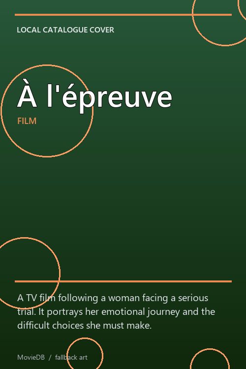 À l'épreuve poster