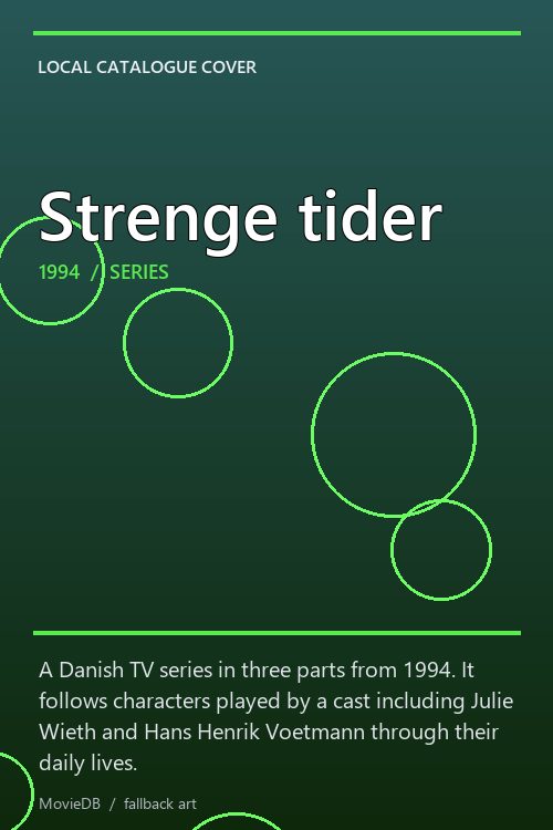 Strenge tider poster