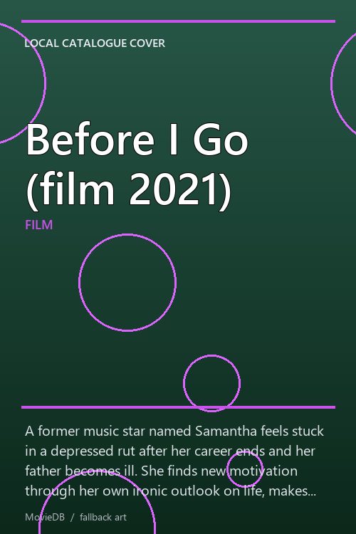 Before I Go (film 2021) poster