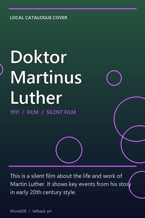 Doktor Martinus Luther poster