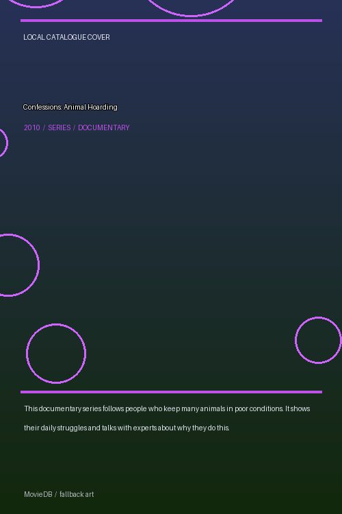 Confessions: Animal Hoarding poster