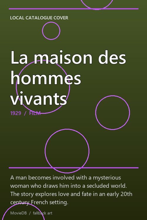 La maison des hommes vivants poster