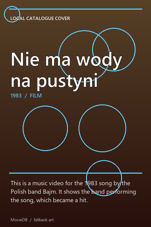 Nie ma wody na pustyni poster