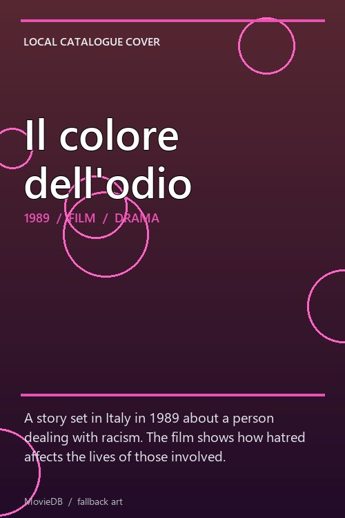 Il colore dell'odio poster