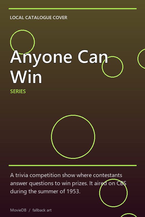 Anyone Can Win poster