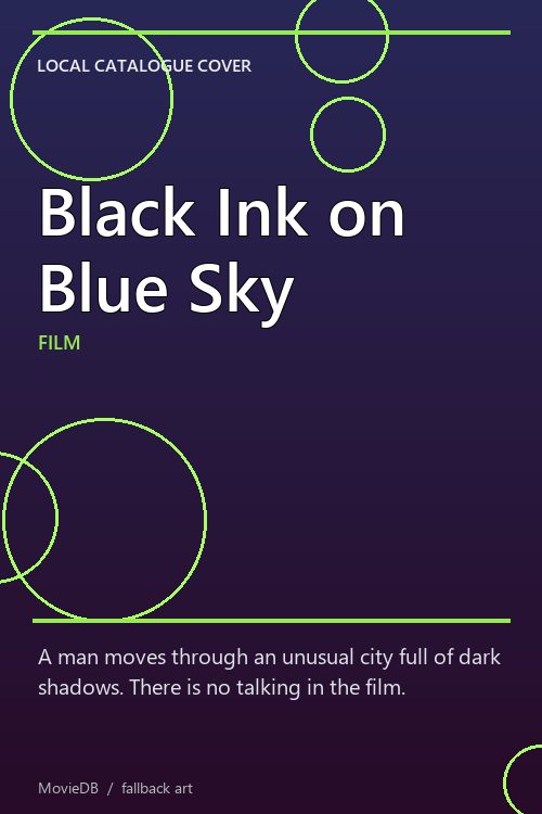 Black Ink on Blue Sky poster