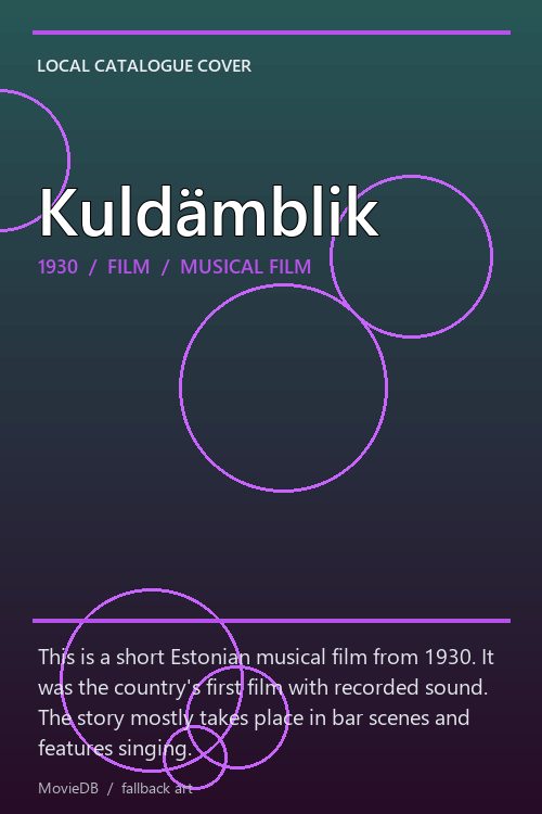 Kuldämblik poster