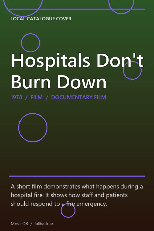 Hospitals Don't Burn Down poster