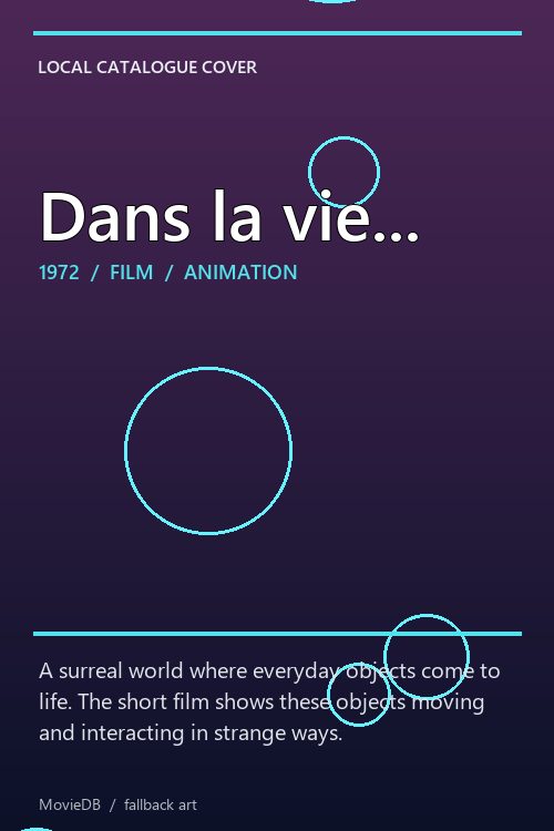 Dans la vie... poster