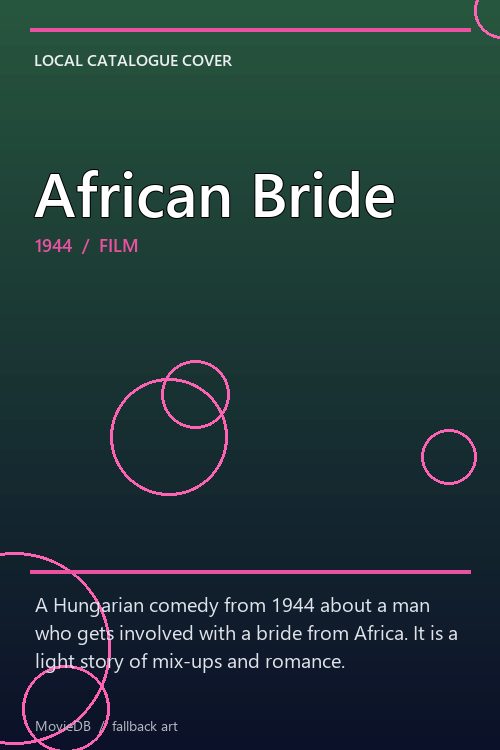 African Bride poster