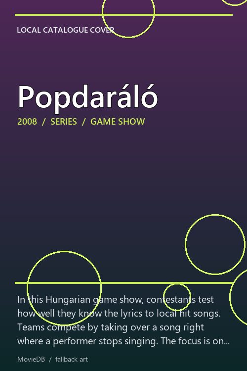 Popdaráló poster