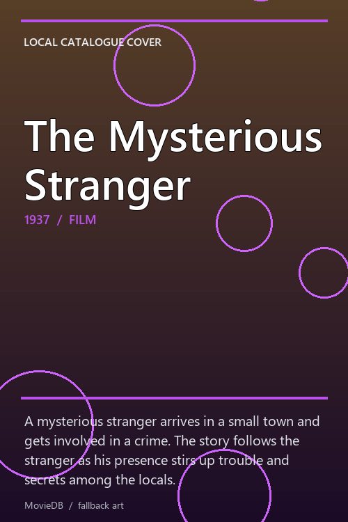 The Mysterious Stranger poster