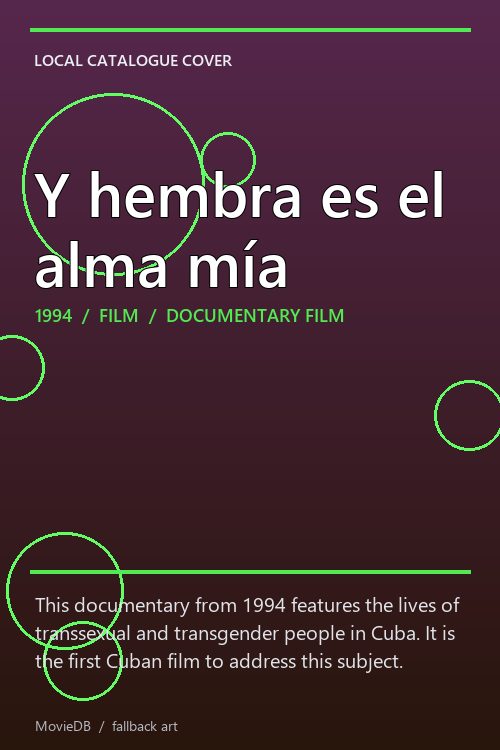 Y hembra es el alma mía poster